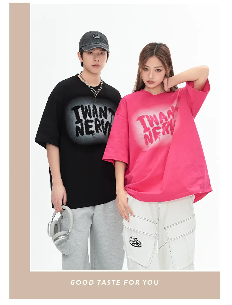 Hanlu Women Printed T-Shirt Pink Short Sleeve — feature 15