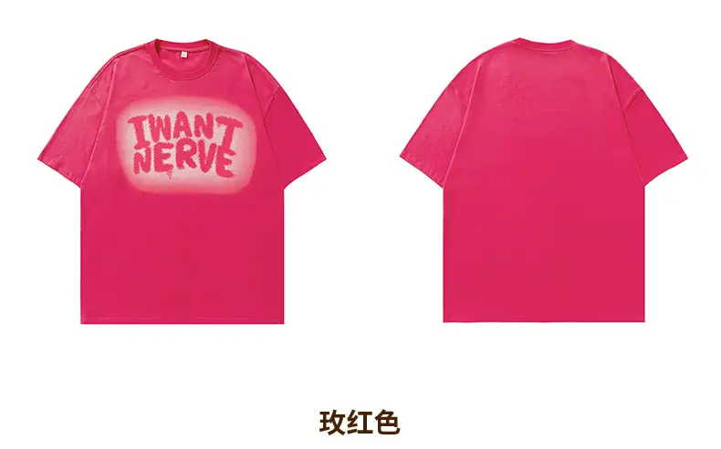 Hanlu Women Printed T-Shirt Pink Short Sleeve — feature 20