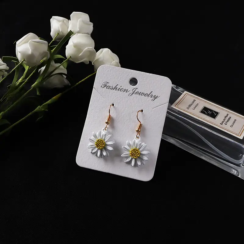 Daisy Flower Earrings Gold Plated White Gold Jewelry - Image 5