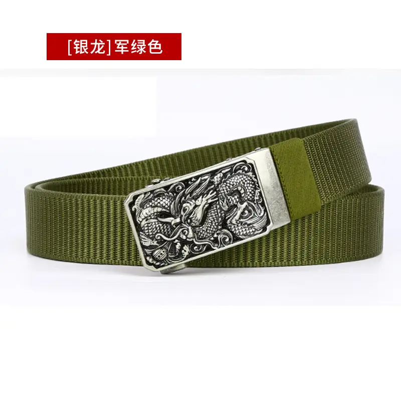 Men's Green Ornate Buckle Belt