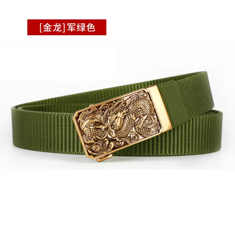 Men's Green Ornate Buckle Belt