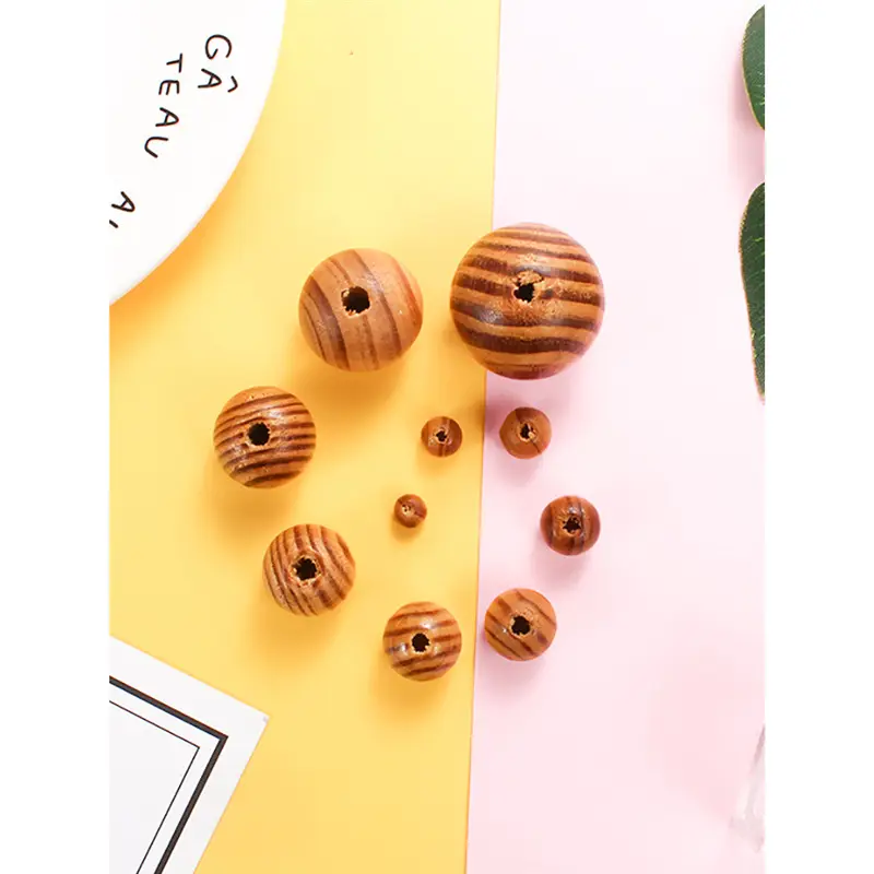Wooden Pine Round Beads for Bracelet & DIY Jewelry - Image 14