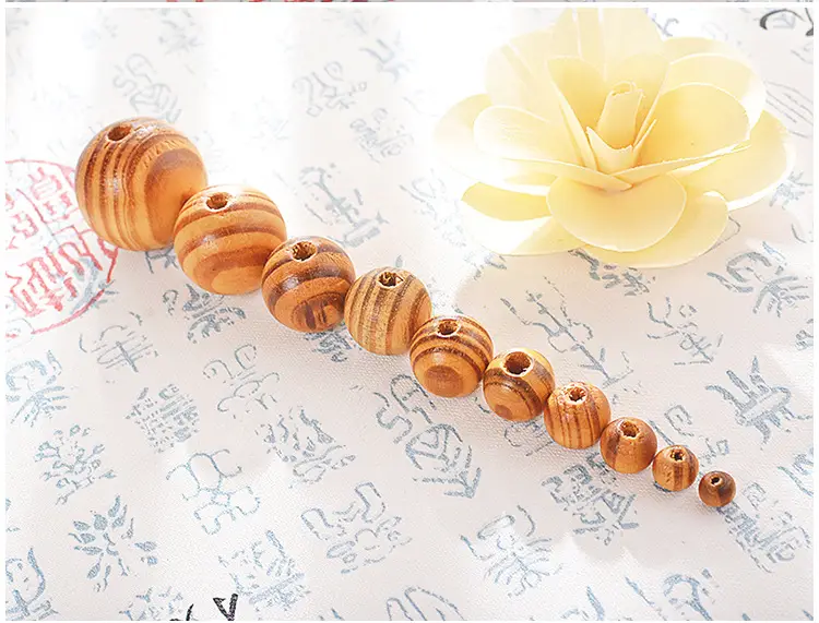 Wooden Pine Round Beads for Bracelet & DIY Jewelry — feature 6