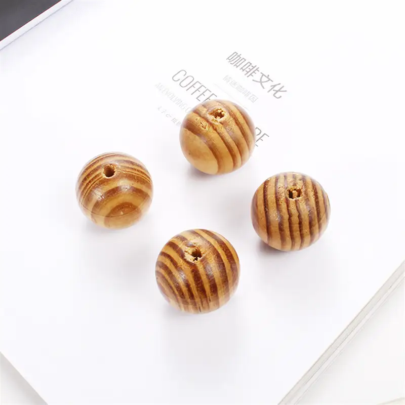 Wooden Pine Round Beads for Bracelet & DIY Jewelry - Image 10