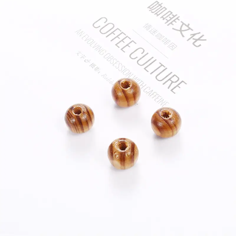 Wooden Pine Round Beads for Bracelet & DIY Jewelry - Image 4