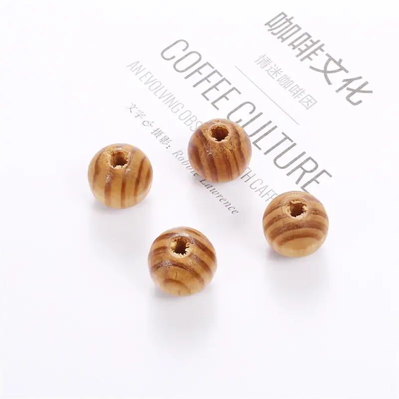 Wooden Pine Round Beads for Bracelet & DIY Jewelry - Image 5