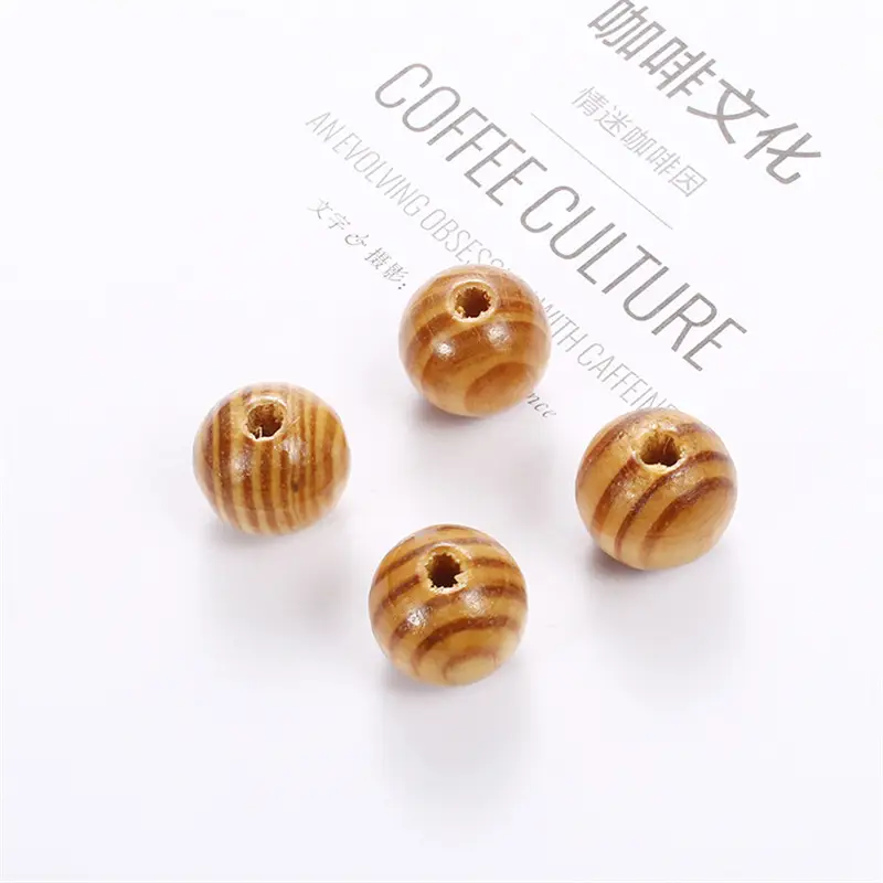 Wooden Pine Round Beads for Bracelet & DIY Jewelry - Image 6