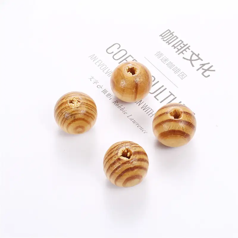 Wooden Pine Round Beads for Bracelet & DIY Jewelry - Image 7