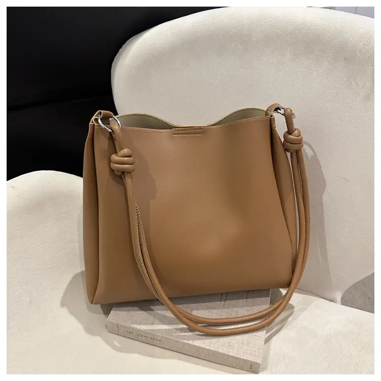 Women Retro Textured Shoulder Bag Brown 2024 — feature 25