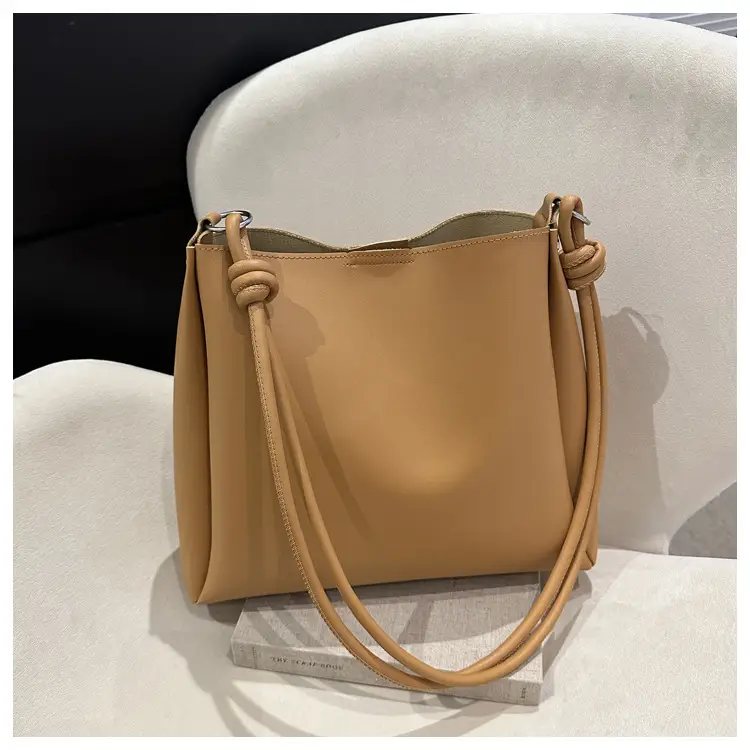 Women Retro Textured Shoulder Bag Brown 2024 — feature 28