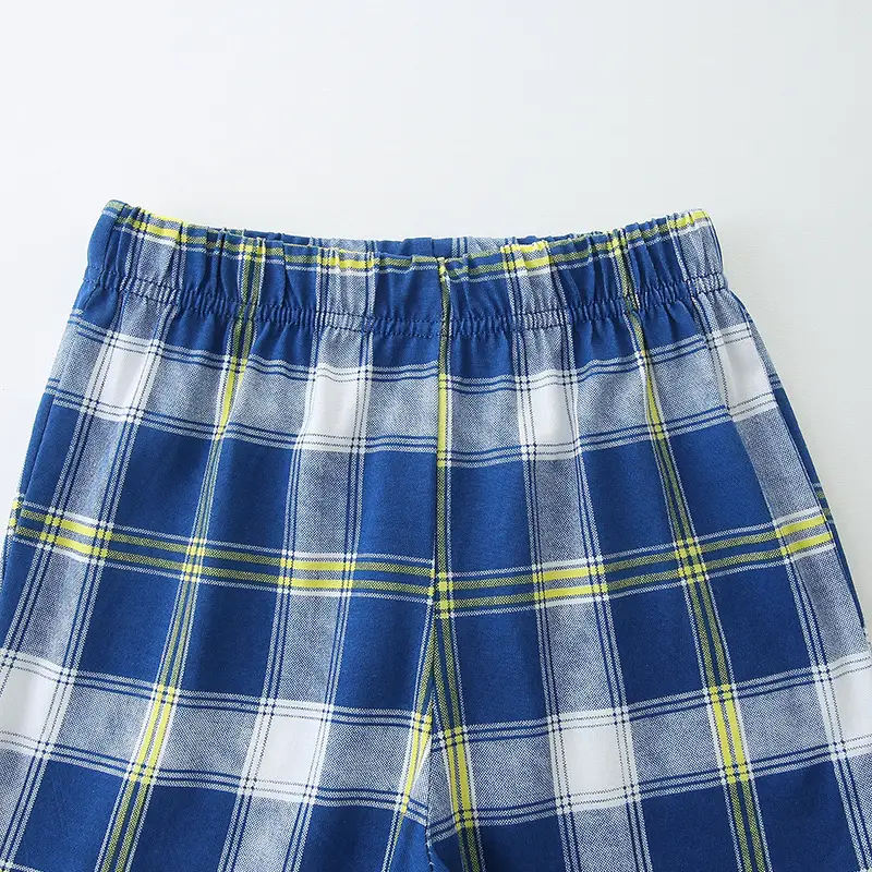 Summer Boys Plaid Shorts Cotton Two-Piece Suit - Image 4