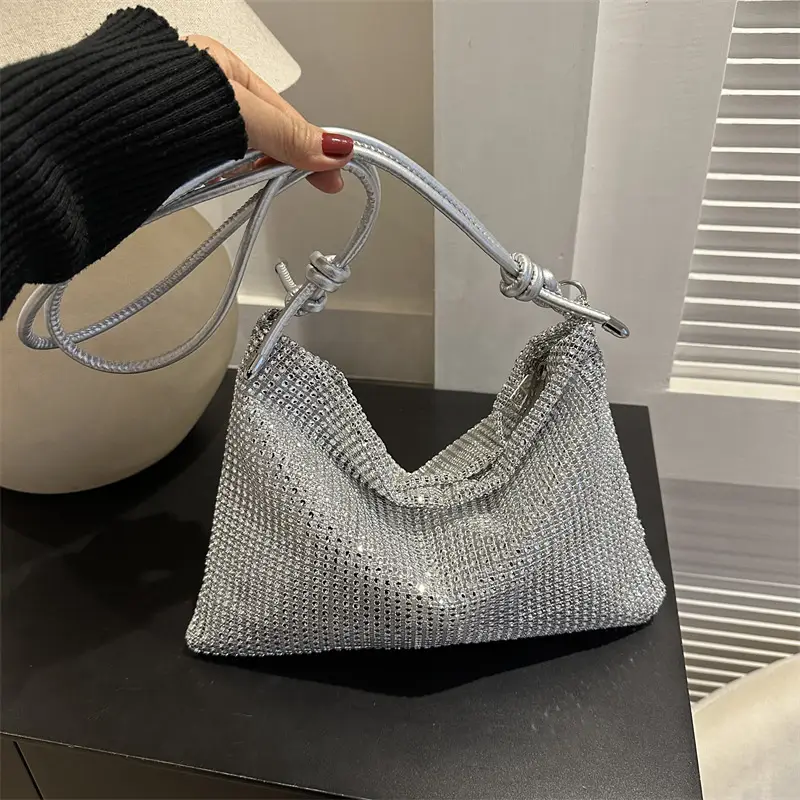 Women's Black Mesh Shoulder Bag 2024 Spring New