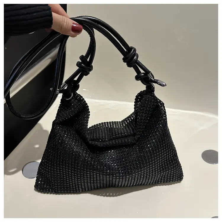 Women's Black Mesh Shoulder Bag 2024 Spring New — feature 25