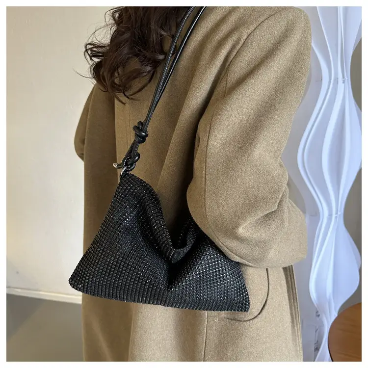 Women's Black Mesh Shoulder Bag 2024 Spring New — feature 9