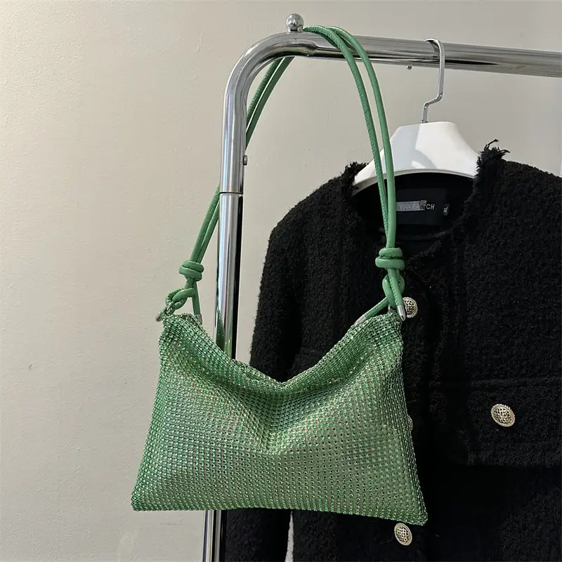 Women's Black Mesh Shoulder Bag 2024 Spring New