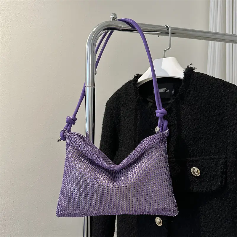 Women's Black Mesh Shoulder Bag 2024 Spring New