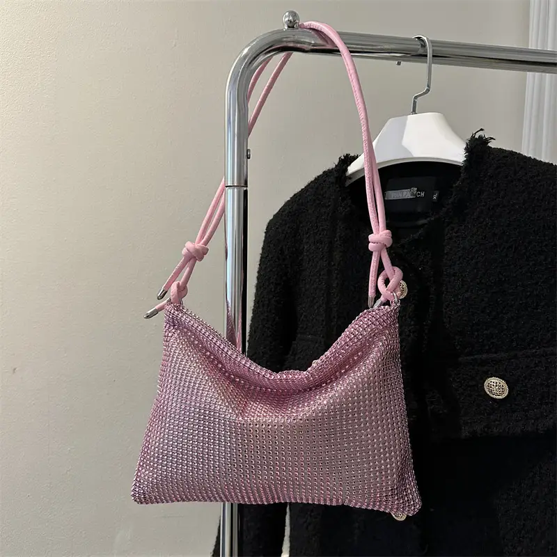 Women's Black Mesh Shoulder Bag 2024 Spring New