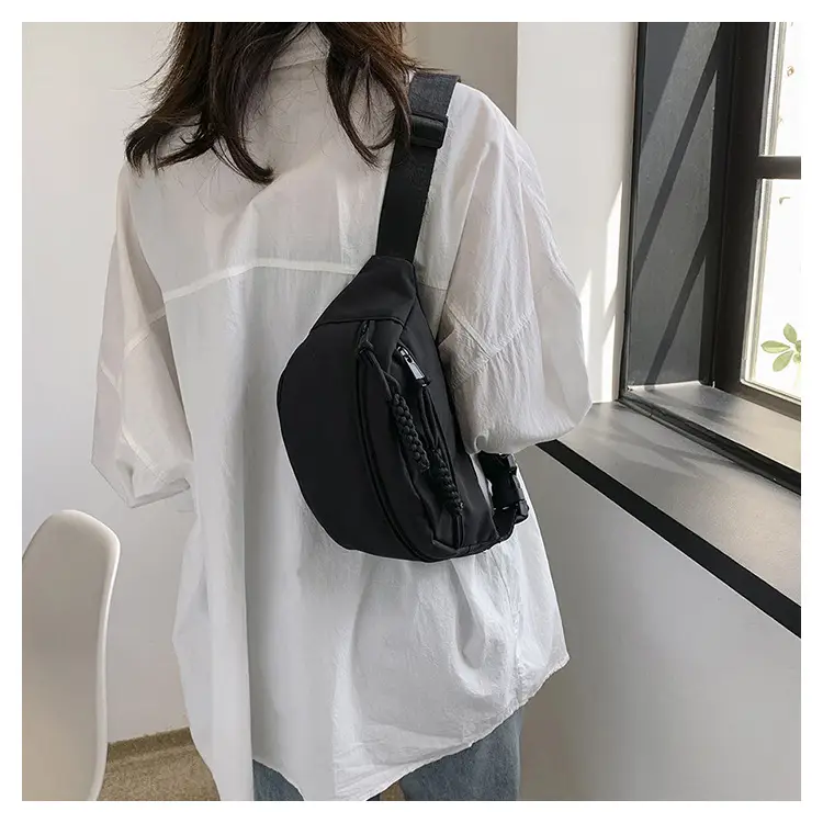 Lightweight Pink Canvas Shoulder Bag for Women — feature 10