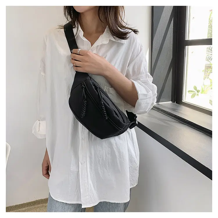 Lightweight Pink Canvas Shoulder Bag for Women — feature 11