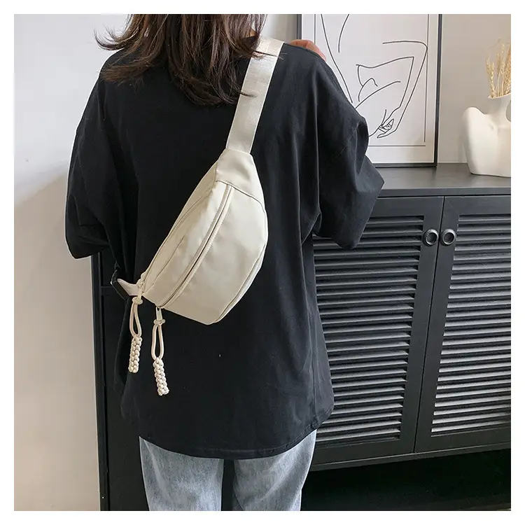 Lightweight Pink Canvas Shoulder Bag for Women — feature 15