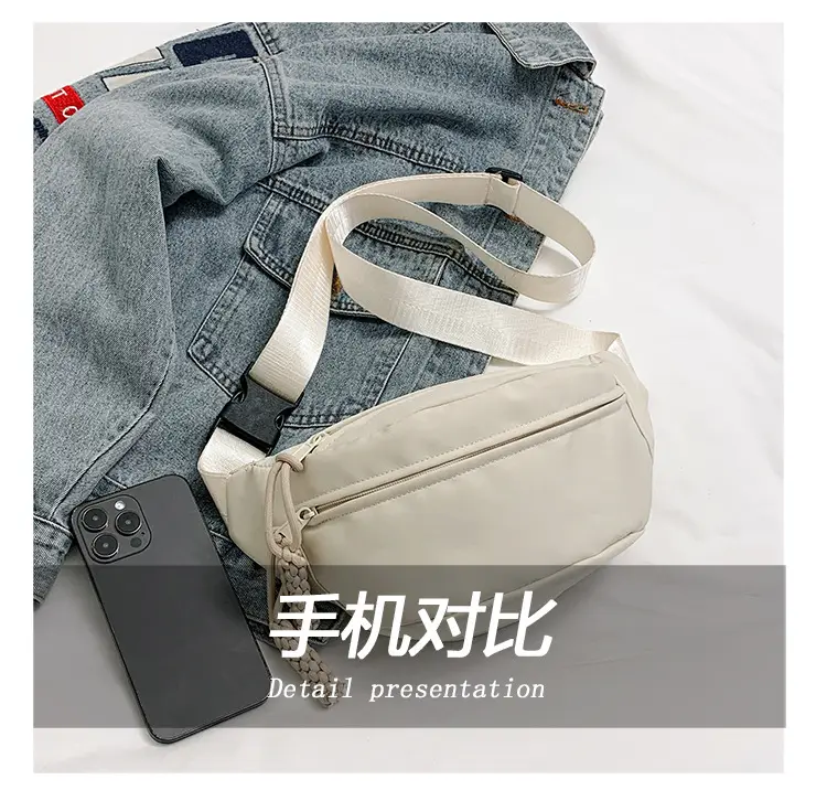 Lightweight Pink Canvas Shoulder Bag for Women — feature 4