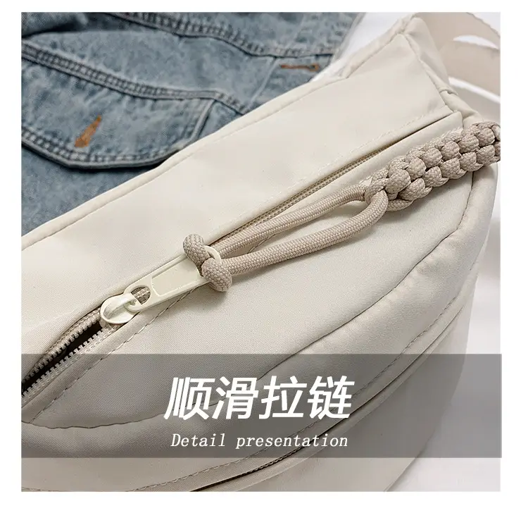 Lightweight Pink Canvas Shoulder Bag for Women — feature 5