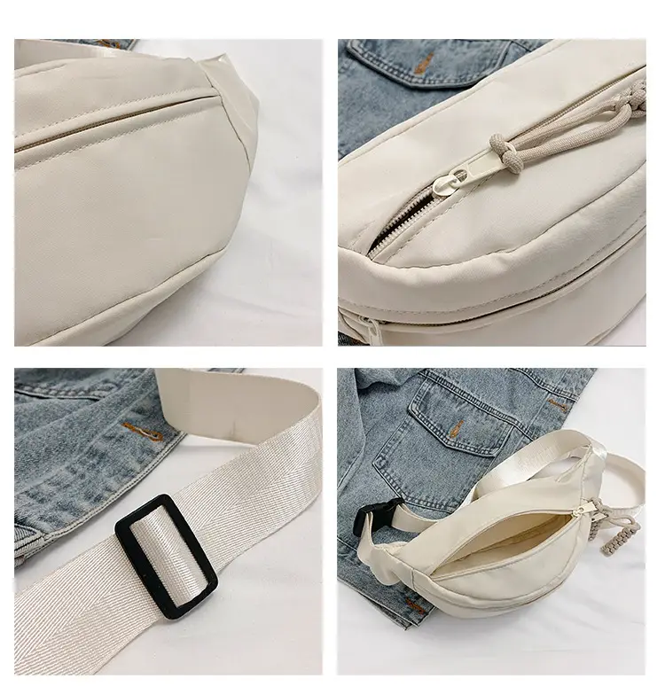 Lightweight Pink Canvas Shoulder Bag for Women — feature 8