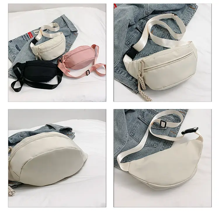 Lightweight Pink Canvas Shoulder Bag for Women — feature 9