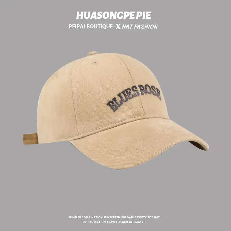 Big Head Baseball Cap with Gradient Embroidery UV Hat - Image 2