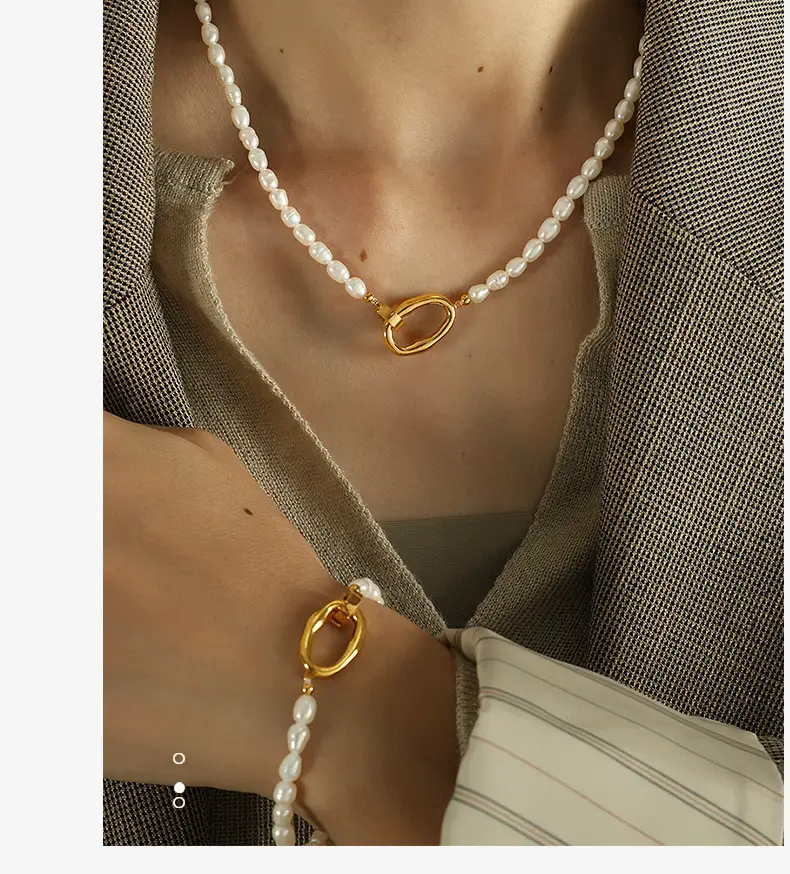 French Minimalist Pearl Bracelet Necklace for Women — feature 6