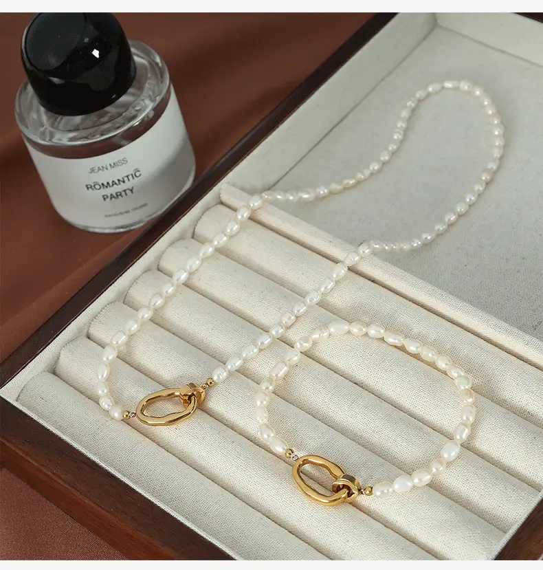French Minimalist Pearl Bracelet Necklace for Women — feature 9
