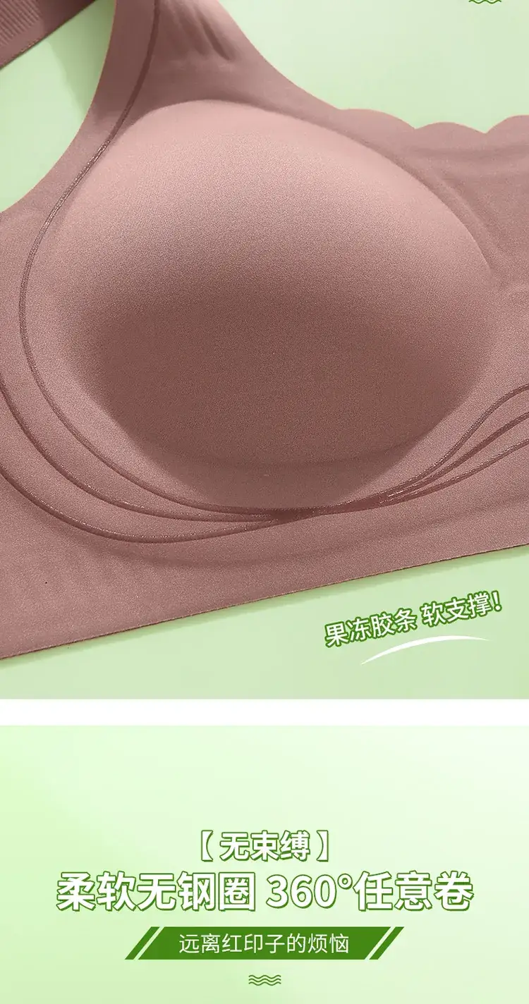 White Full Cup Anti-Slip Jelly Strip Bra for Plus Size — feature 12