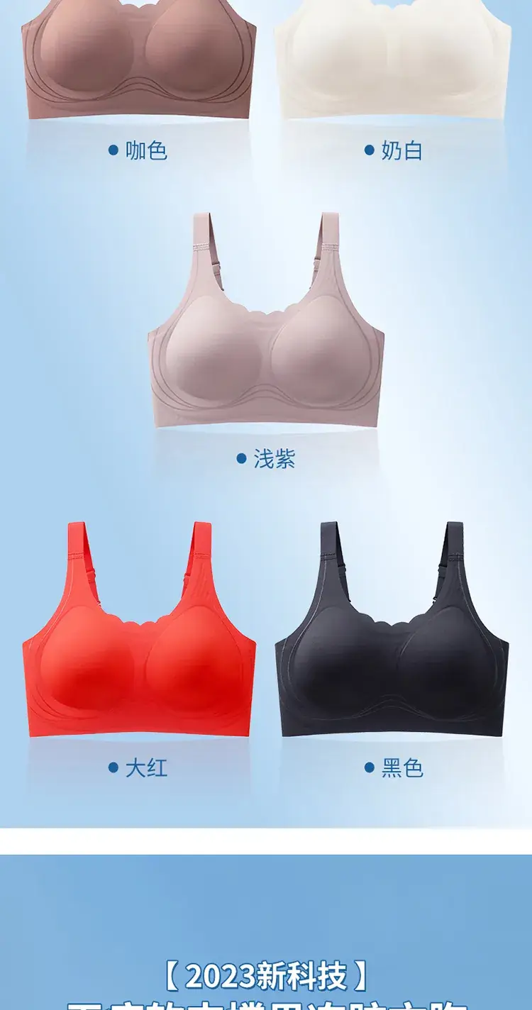 White Full Cup Anti-Slip Jelly Strip Bra for Plus Size — feature 3