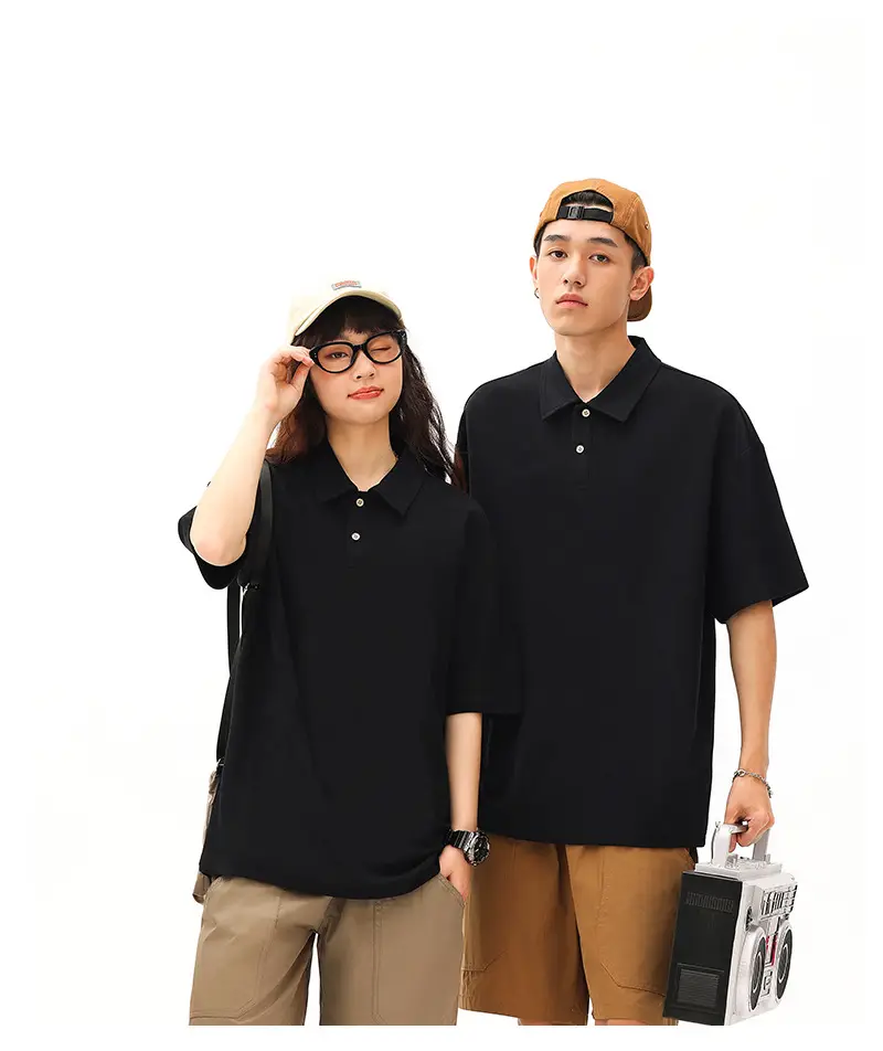 Red Beaded Polo Shirt 230g Casual Short Sleeve — feature 16