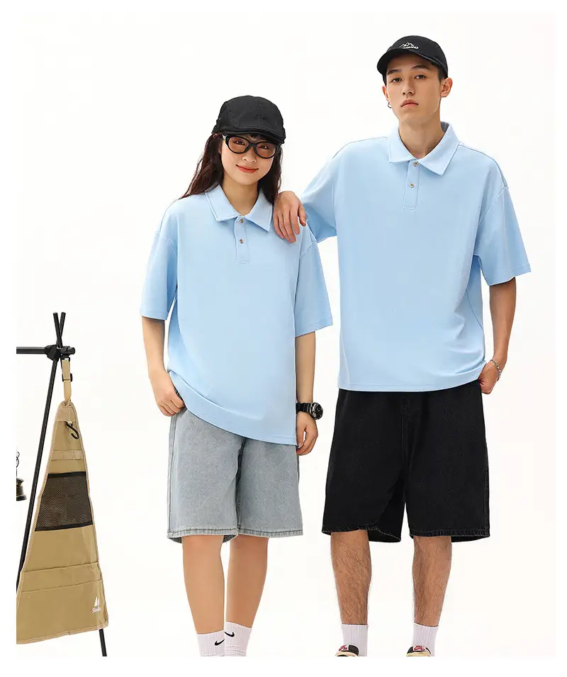 Red Beaded Polo Shirt 230g Casual Short Sleeve — feature 17