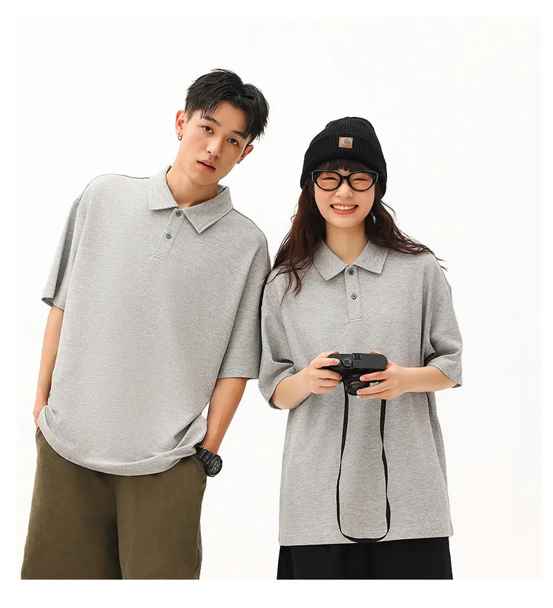 Red Beaded Polo Shirt 230g Casual Short Sleeve — feature 2
