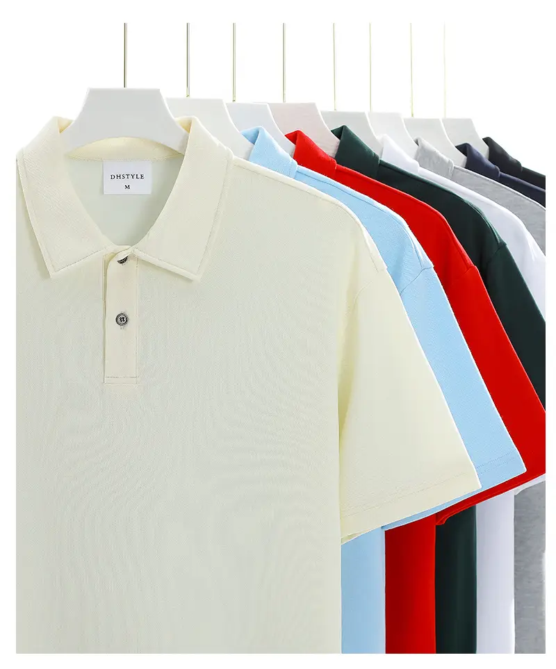 Red Beaded Polo Shirt 230g Casual Short Sleeve — feature 8