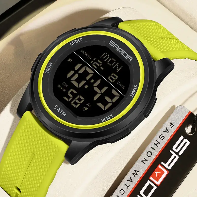 Sanda Digital Analog Watch Black Waterproof for Boys Girls - Image 25