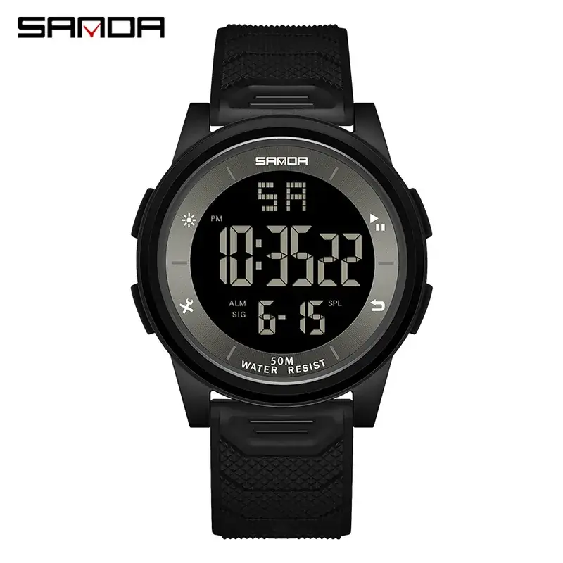 Sanda Digital Analog Watch Black Waterproof for Boys Girls - Image 10