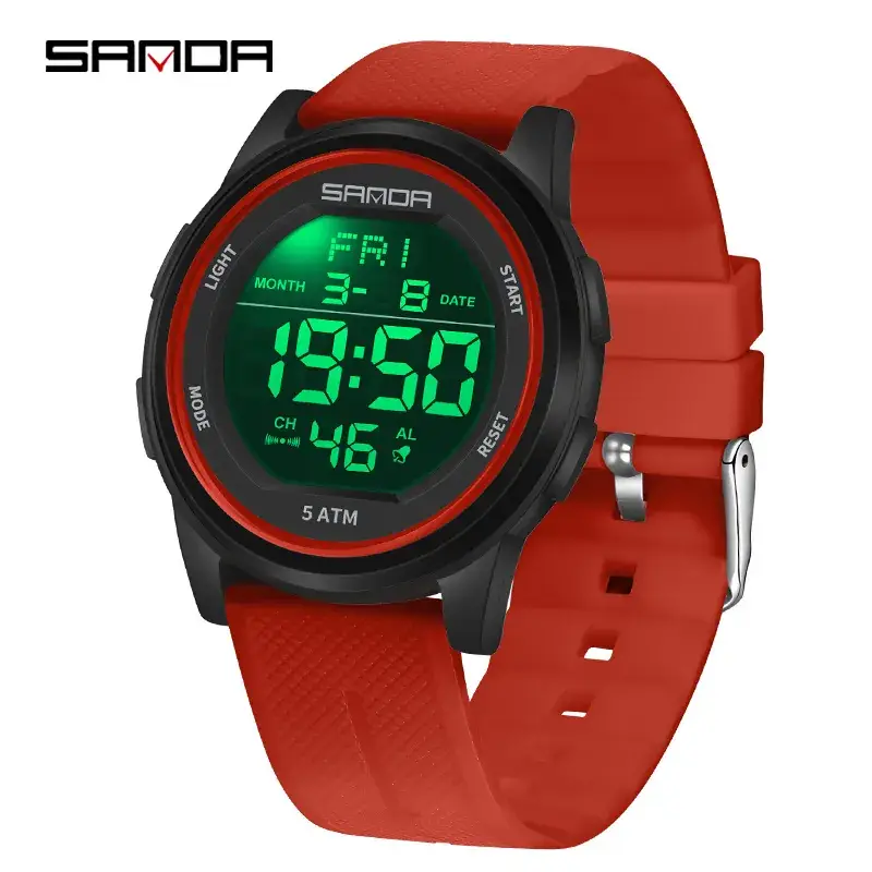 Sanda Digital Analog Watch Black Waterproof for Boys Girls - Image 3