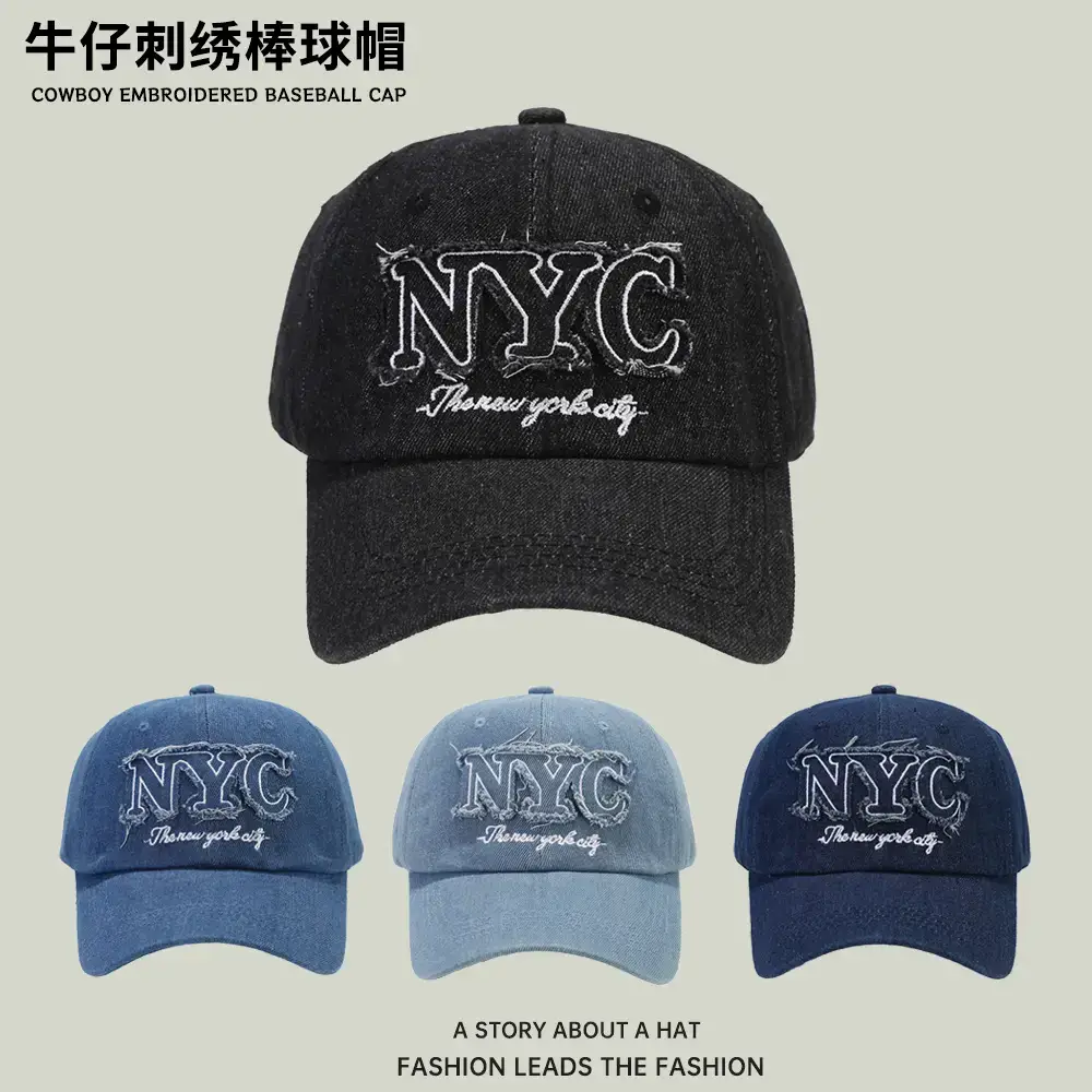 Black Embroidered NYC Cap Women Casual Streetwear - Image 5