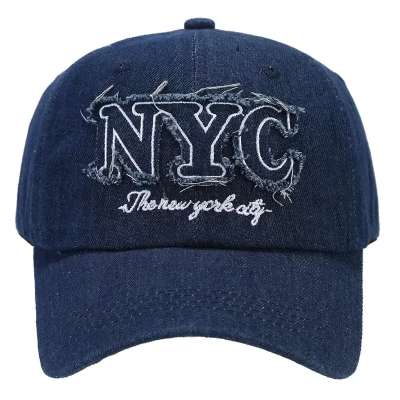 Black Embroidered NYC Cap Women Casual Streetwear - Image 9