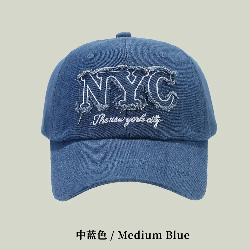 Black Embroidered NYC Cap Women Casual Streetwear - Image 2