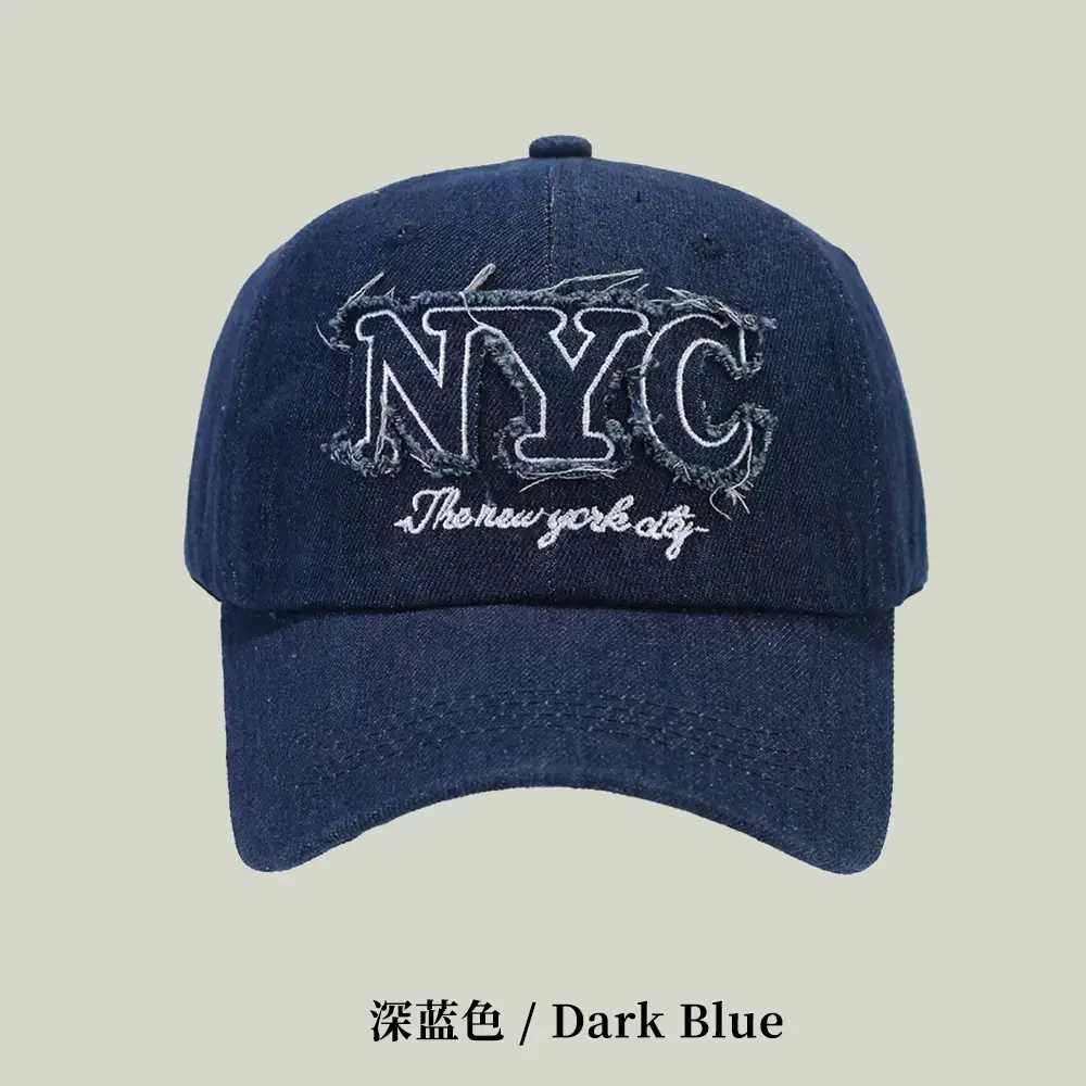 Black Embroidered NYC Cap Women Casual Streetwear - Image 4