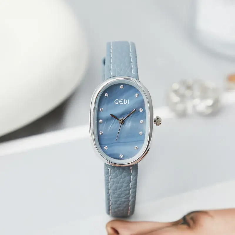 Goldie Light Luxury Women's Watch with Litchi Strap - Image 10