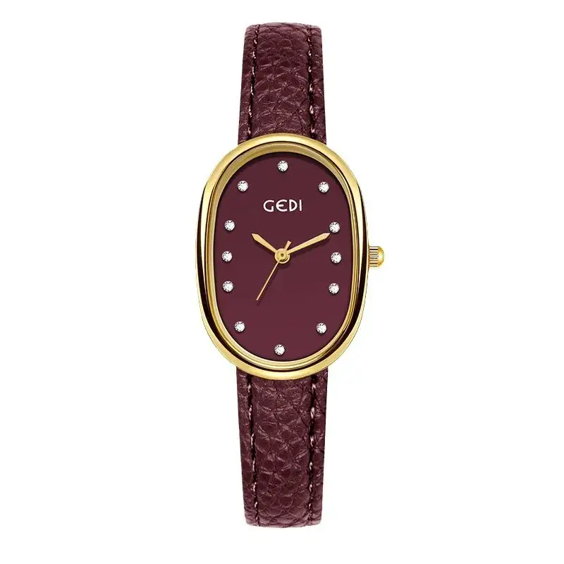 Goldie Light Luxury Women's Watch with Litchi Strap - Image 13
