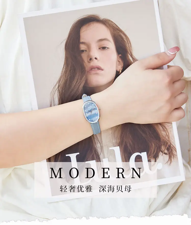 Goldie Light Luxury Women's Watch with Litchi Strap — feature 2