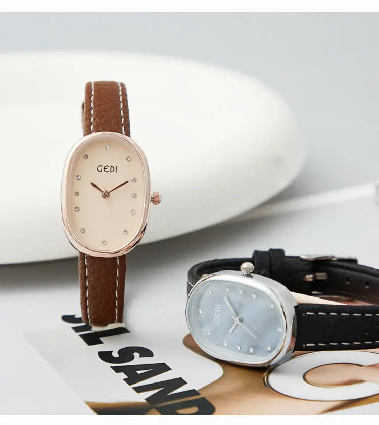 Goldie Light Luxury Women's Watch with Litchi Strap — feature 6