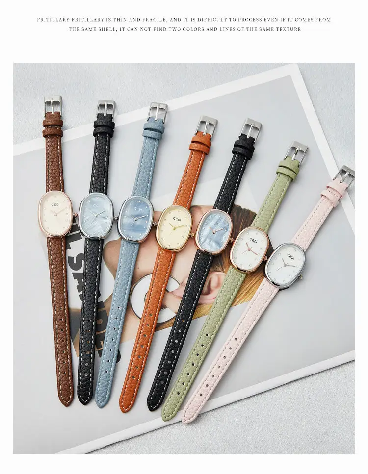 Goldie Light Luxury Women's Watch with Litchi Strap — feature 7