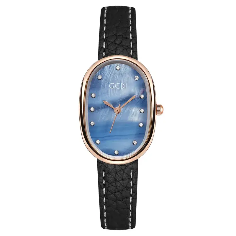 Goldie Light Luxury Women's Watch with Litchi Strap - Image 2